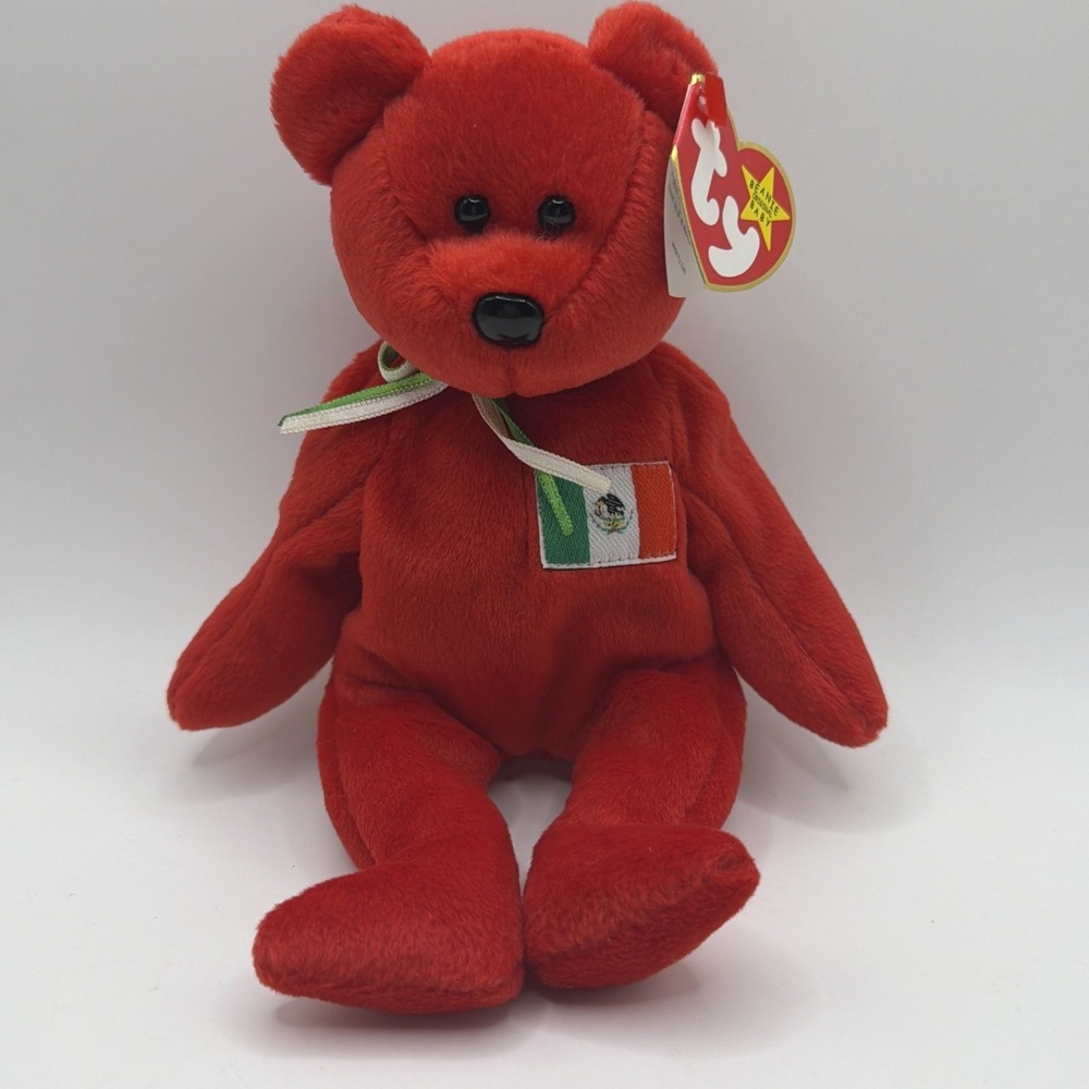 TY Beanie Baby Osito 1999 Retired Mexico Bear Rare MWMT Tag Space Error